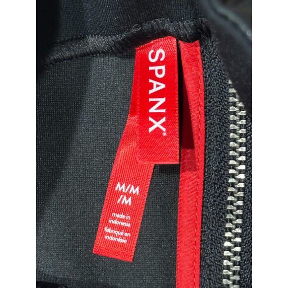 Spanx Leather-Like Combo Fitted Sheath Dress Luxe Black 20393R - Women’s M - Picture 11 of 11